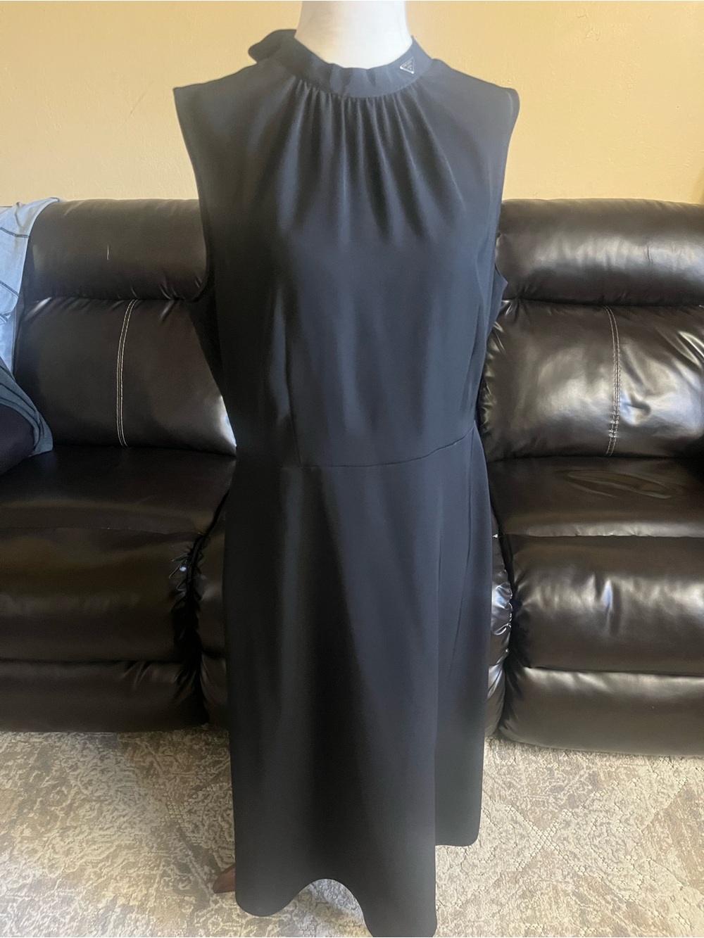 PRADA MILANO Classic Sleeveless Black Dress